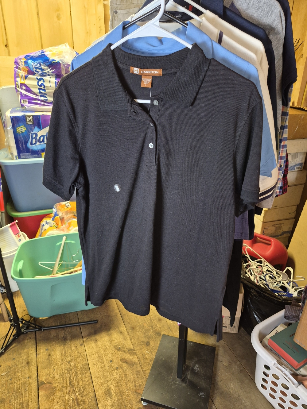 Hamilton Black Men's Short Sleeve Polo Bin 74